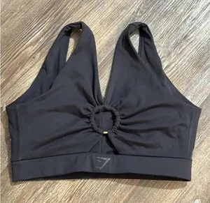 Gymshark Whitney Simmons Blk Quiet‎ Luxury Minimalist Athleisure Mesh Sports Bra thumbnail 1