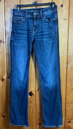 BKE Aiden high waisted dark boot cut jeans size 26x32 women's casual jeans thumbnail 1