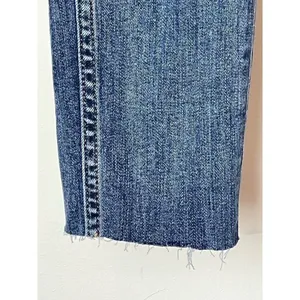 Zara Blue Medium Wash Denim Distressed Raw Cut Hem Skinny‎ Jeans 2 thumbnail 5