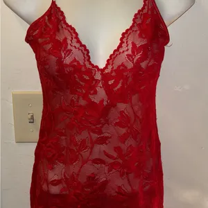 Red Lace Women's Victoria’s Secret Lace Small lingerie Teddy Nighty thumbnail 4
