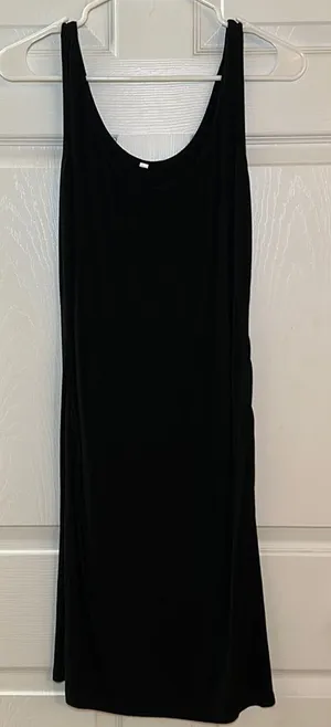Amazon Sleeveless‎ Maternity Dress Tank Scoop Neck Casual Medium Black thumbnail 1