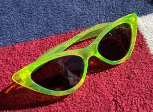 Cat eye neon sunglasses Green thumbnail 1