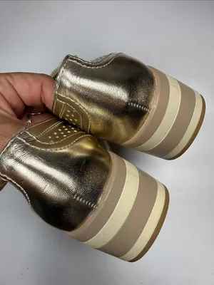 Dolce Vita Janine Chunky Platform Sole Slip-On Shoe Metallic Gold S-595 Sz 7.5 thumbnail 7