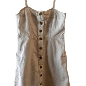 Universal Threads White Sleeveless A-Line Button Denim Dress Pockets Women Sz S thumbnail 4