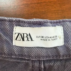 ZARA Purple Wide Leg Denim Jeans Size 4 thumbnail 8