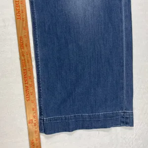 American Eagle Outfitters Women's Wide Leg Jeans - Medium Blue thumbnail 12