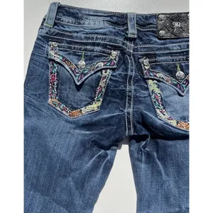 Miss Me Jeans Womens 27 Low Rise Signature Boot Cut Distress Beaded Embroidered thumbnail 10
