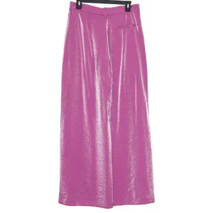 Maeve Shimmer Wide Leg Trousers Pants High Rise Orchid Statement Party Glam 10 thumbnail 3