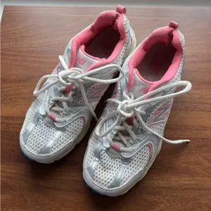 New Balance Mesh Sneakers in White and Pink thumbnail 1
