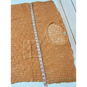 POL Peach Open Knit Crochet Sweater Top Size Small Boho Beachy Oversized thumbnail 5