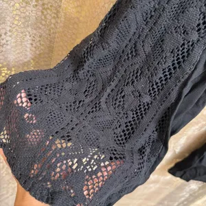 O’Neill Black Crochet Side Flowy Black Beach Pants Large thumbnail 5