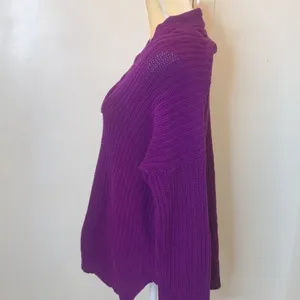 Lauren Ralph Lauren Chunky Knit Oversized‎ V-neck Sweater size large ladies thumbnail 4