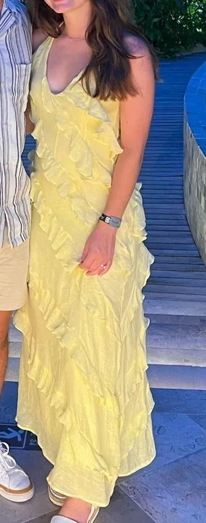 Yellow Ruffle Dress Lulus thumbnail 1