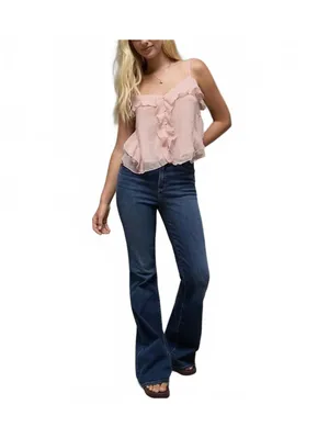 AE Ruffle Cami Tank Top American Eagle NWT Light Pink Medium thumbnail 9