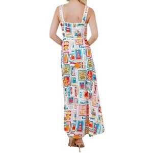 Womens Beach Getaway Square Neck Maxi Dress in Multi, Size L​​​ thumbnail 2