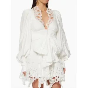 Acler Vicount Dress Embroidered Eyelet Dress Ivory White Size 6 NWT NEW thumbnail 2