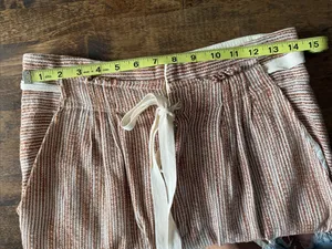 FREE PEOPLE Caraway Tapered Striped Cotton Pants Size 4 NWT Boho Coastal Casual thumbnail 9