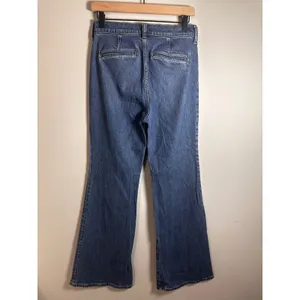J.Crew \'96 Flare Jeans Super‎ High Rise Blue Patch Pocket RE-96-IDG 26 NWOT thumbnail 5
