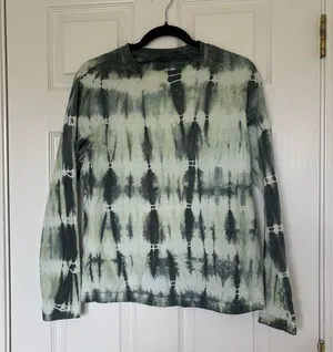 Green Tie Die Long Sleeve Tee Shirt Size Extra Large thumbnail 1