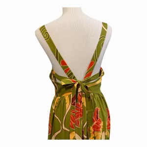 ZARA Size-M Womens‎ Midi Dress Tropical Green Bohemian thumbnail 9