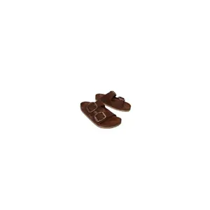 Birkenstock Arizona Big Buckle Sandals EU 38 US 7-7.5 Brown Leather Gold slide thumbnail 5