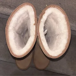 Ausland Women's Snow tall Boots Sz 5.5 US chestnut Fur Lined Winter Sheepskin thumbnail 7