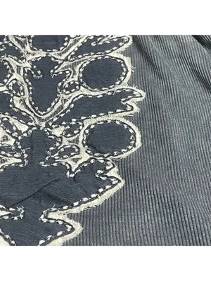 Free People FP Movement Harmony Tee - blue indigo combo burnout graphic Sz Large thumbnail 15