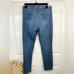 AG Adriano Goldschmied Women's Prima Ankle Cigarette Leg Jeans Size 29 Medium Wash Blue Denim thumbnail 3