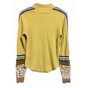 Free‎ People Switch It Up Thermal Top Yellow Women's Size Medium thumbnail 2