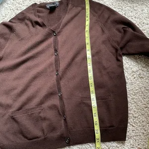 Banana Republic beautiful 100% merino wool brown cardigan thumbnail 8