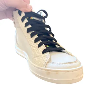 P448 Nautilus High‎ Top Skate Sneakers White Italian Size 35 (US 5) EUC thumbnail 14