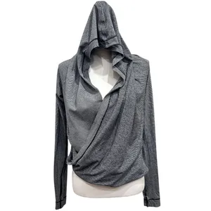 Lululemon Iconic‎ Wrap Surplice Top Wee Stripe White Black Size 2 Lounge Active thumbnail 2