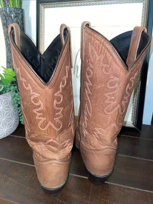 Old West SCL 7014 Leather Women's Western Cowgirl Heeled Boots Size 8 thumbnail 13