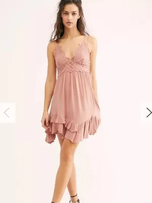 NWOT Free People Adella Mini Dress Dusty Rose size Small thumbnail 4