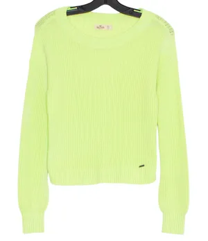 Hollister Sweater Y2K Preppy 90s Streetwear Indie Sleaze Casual Neon Green XS thumbnail 1