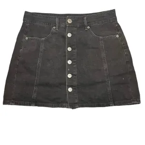 American Eagle Outfitters Skirt Womens Size 6 Black‎ Denim Button Front thumbnail 2