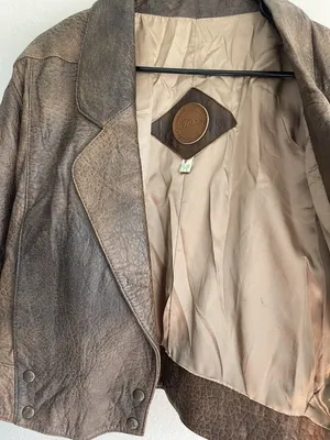 Vintage Jess Genuine Brown Leather Bomber Jacket Brown Mexico Made Women’s Sz M thumbnail 7