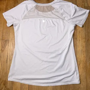 Soybu Womens Light Gray Short Sleeve Mesh Back Athletic Workout‎ T-Shirt Size L thumbnail 2