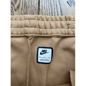 Nike Tech Fleece Joggers Size XL Womens Mid Rise Sportswear Flax Brown $120 thumbnail 2