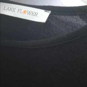 Lake Flower black jumpsuit with pockets EUC Size M thumbnail 6