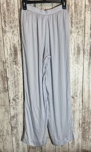 PINK Victoria’s Secret Silky Sleep Shine Long Pajama Set Hydrangea Blue Small thumbnail 13