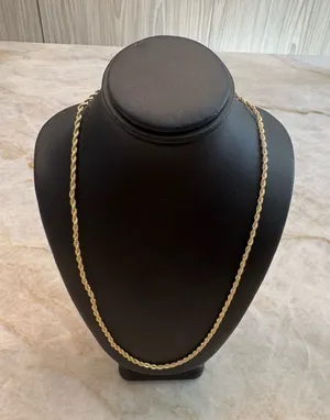 14k Gold filled Rope Chain Necklace - Elegant Women’s Jewelry thumbnail 1