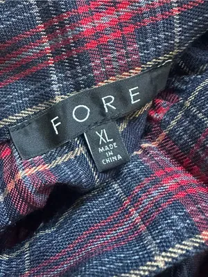 FORE Womens Pleated Midi Skirt Blue Red Plaid Preppy Dark Academia Grunge Modest thumbnail 8