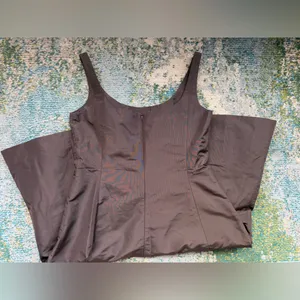 Vintage Y2K J. Crew brown silk holiday sleeveless dress, size 12 thumbnail 11
