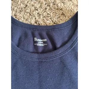 No‎ Boundaries Women's Navy Blue Ribbed Tank Top Size Large thumbnail 2
