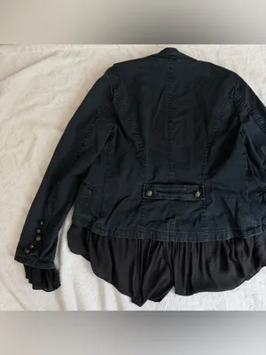 Free People Romantic Ruffles Jacket in Black Combo Size Small thumbnail 9