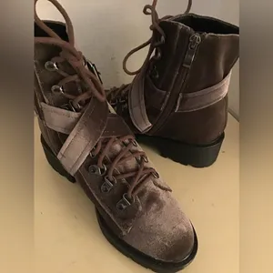 Steve Madden women velvet combat Extreme boots US 6 thumbnail 5