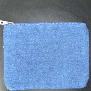 Blue Denim Tote Bag with Zippered Pouch thumbnail 4