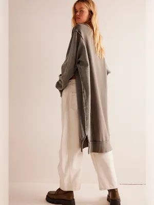 We the free free people dreamy blue cardi- quiet grey NWT $148 XS *see color* thumbnail 2