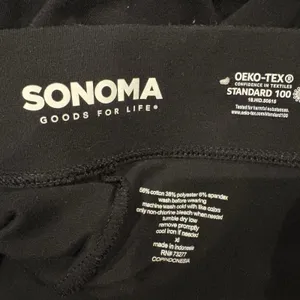 Soma Sonoma Black Cropped Leggings Mid Rise Size XL Womens Pull on Cotton Blend thumbnail 2